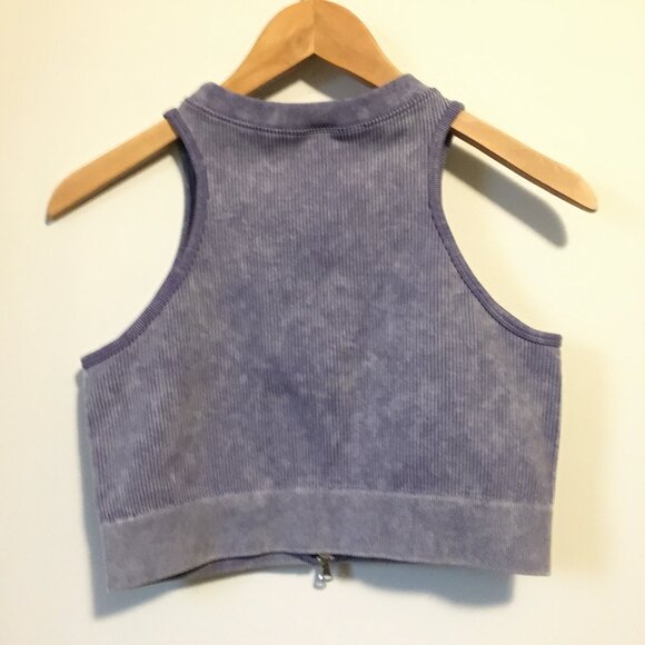 90 Degree By Reflex Athletic Zipper + Keyhole Crop Top Bra - Picture 4 of 10